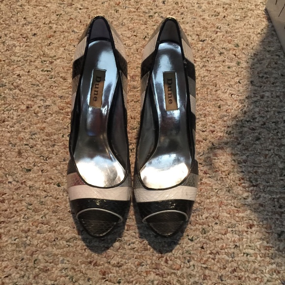 Dune London Platform Peep Toe with Stiletto Heels - Picture 1 of 4